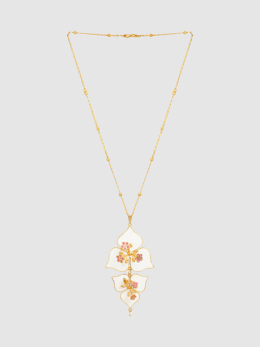 WHITE BOUGAINVILLEA PENDANT