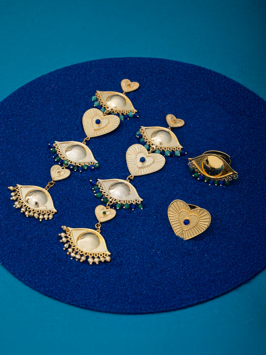 No Nazar & Foolish Heart Long Earrings