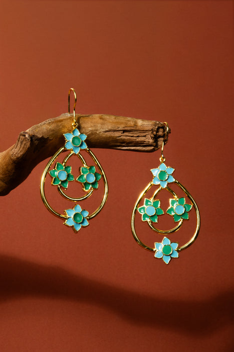 Phiroza Enamel Firangi Paani Earrings