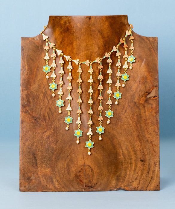 Pastel Jasmine Firangi Pani Necklace