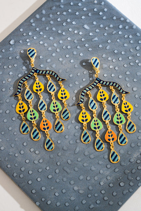 Rhimjhim Multi Enamel Earrings
