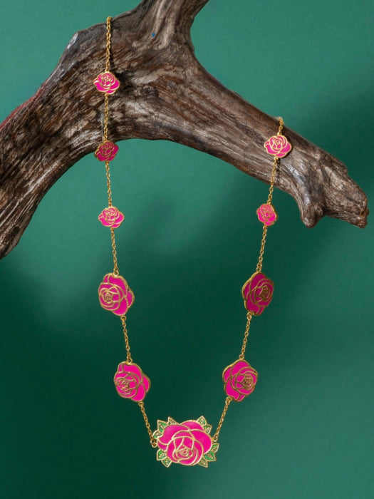 French Fuchsia Rose Maangtikka