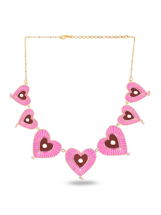 ENAMEL HEART NECKLACE