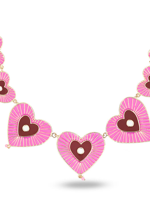 ENAMEL HEART NECKLACE