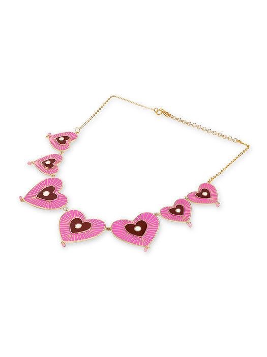 ENAMEL HEART NECKLACE