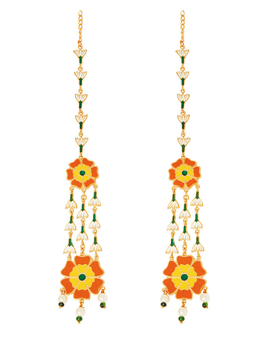 Marigold Jasmine Enamel Earrings