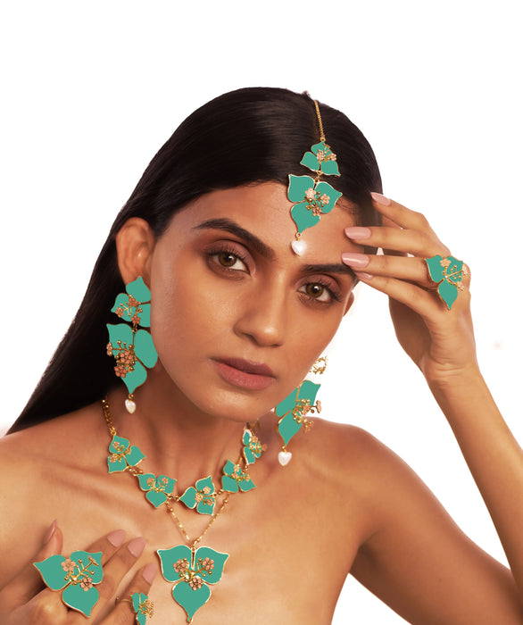 Turquoise Bougainvillea Set