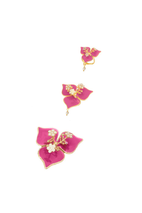 Pink Bougainvillea Rings