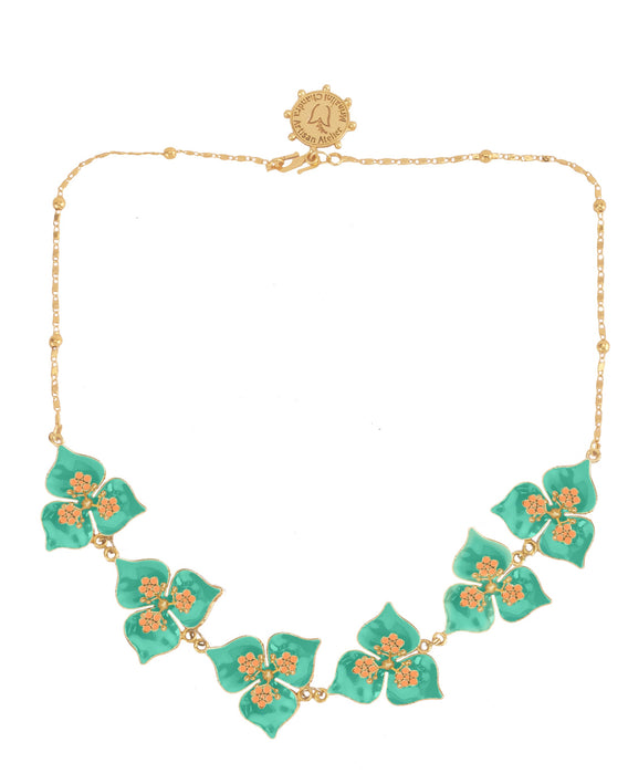 Turquoise Bougainvillea Choker