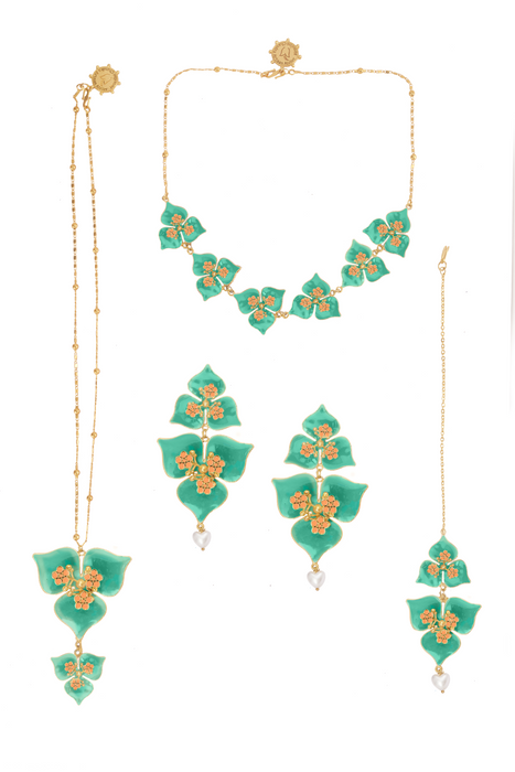 Turquoise Bougainvillea Set