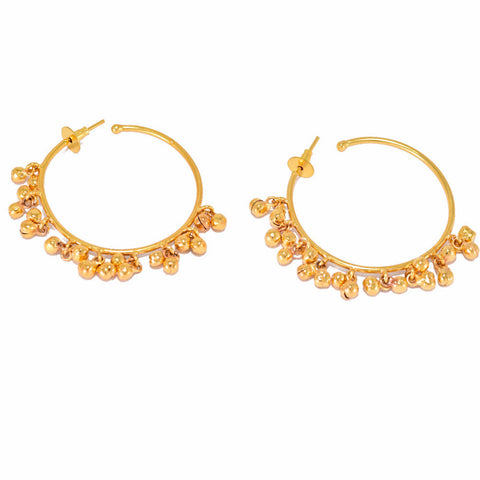 Gold Plated Ghungroo Earrings - mrinalinichandra - 2