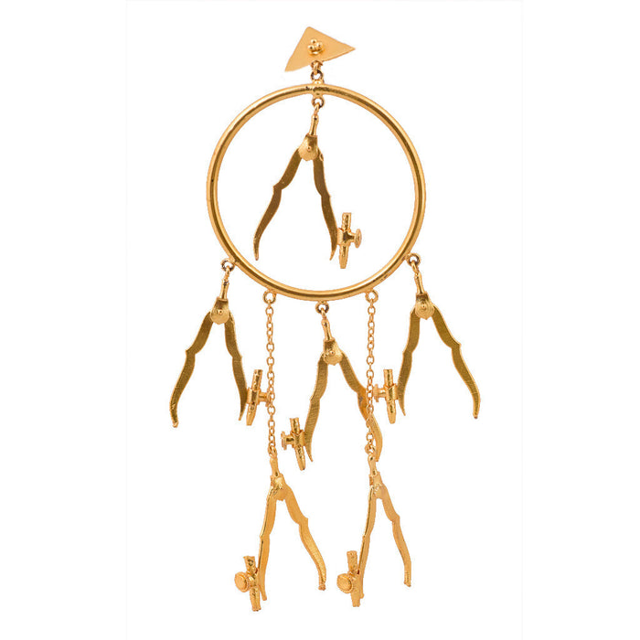 Mathematics Mini Compas Hanging Earring - mrinalinichandra - 2