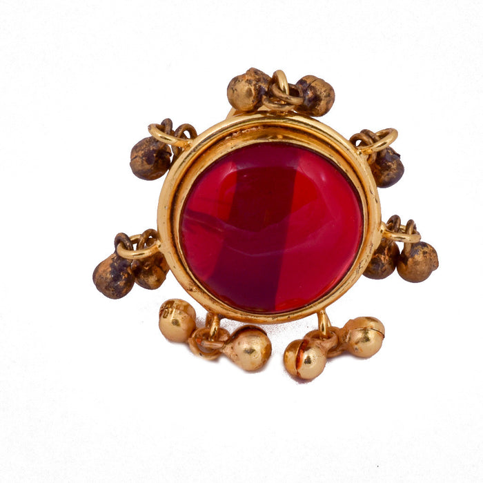 Red Ghungroo Ring - mrinalinichandra - 1