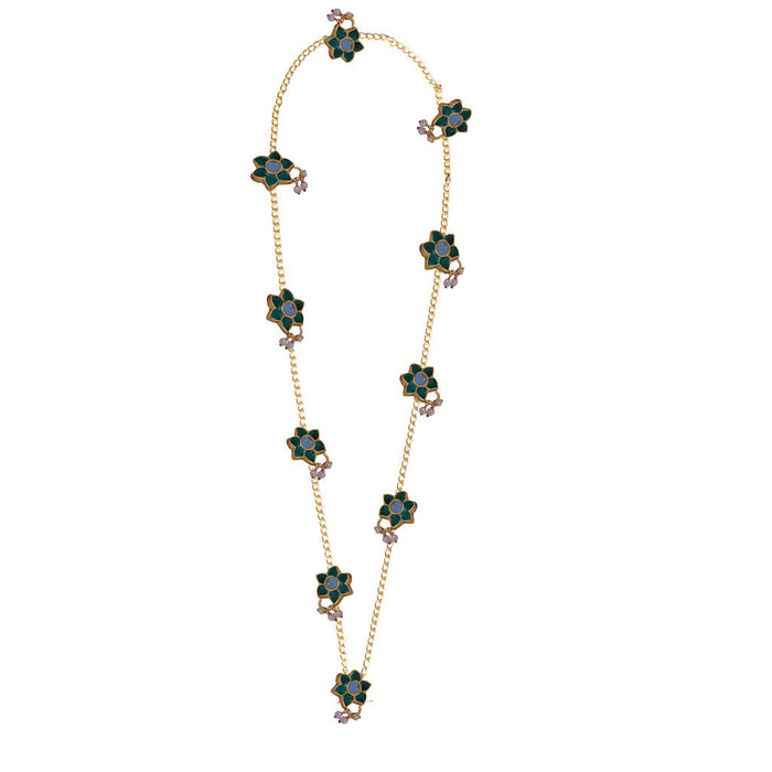 Meenakari Flower Necklace