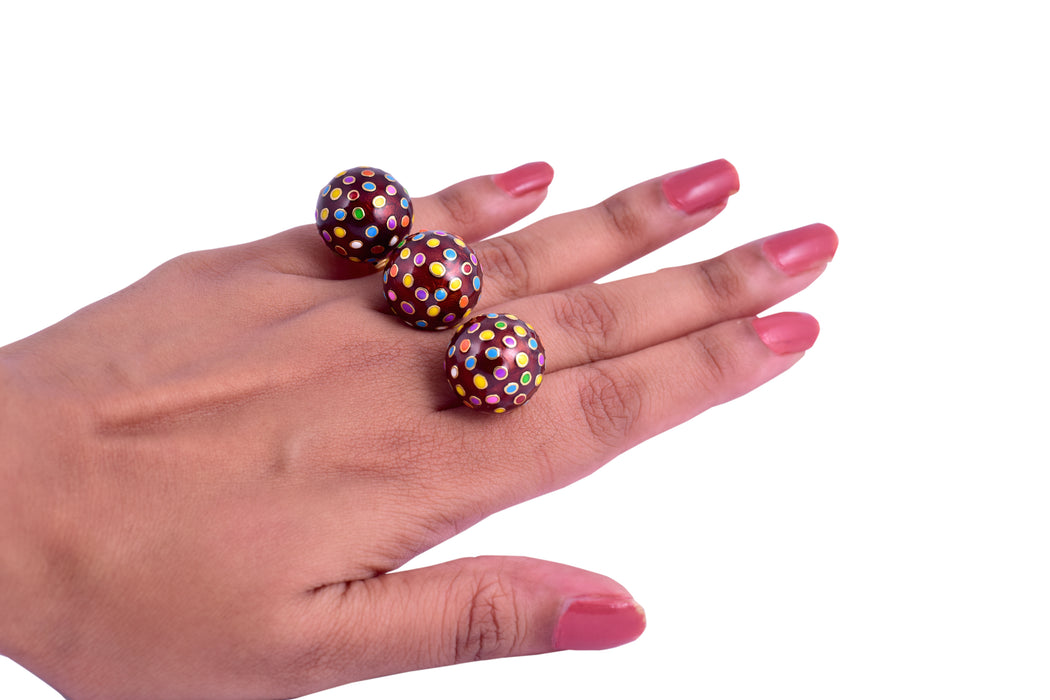 Color Bomb Double Finger Ring