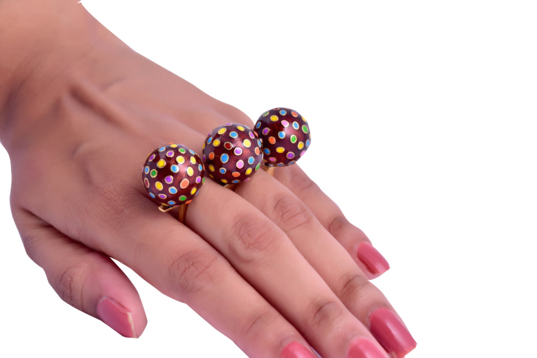 Color Bomb Double Finger Ring