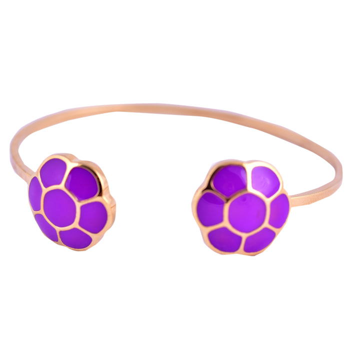 Purple Cluster Open Bangle