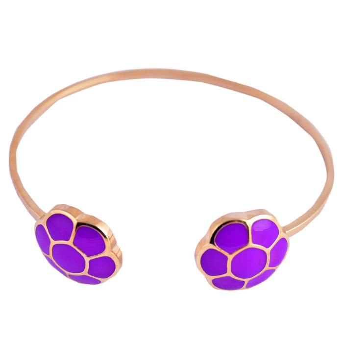 Purple Cluster Open Bangle