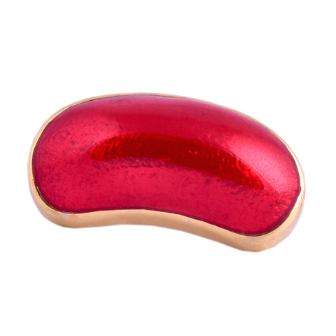 Red Stripe Jellybean Double Finger Ring