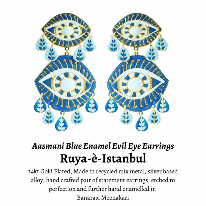 Evil Eye Enamel Earrings