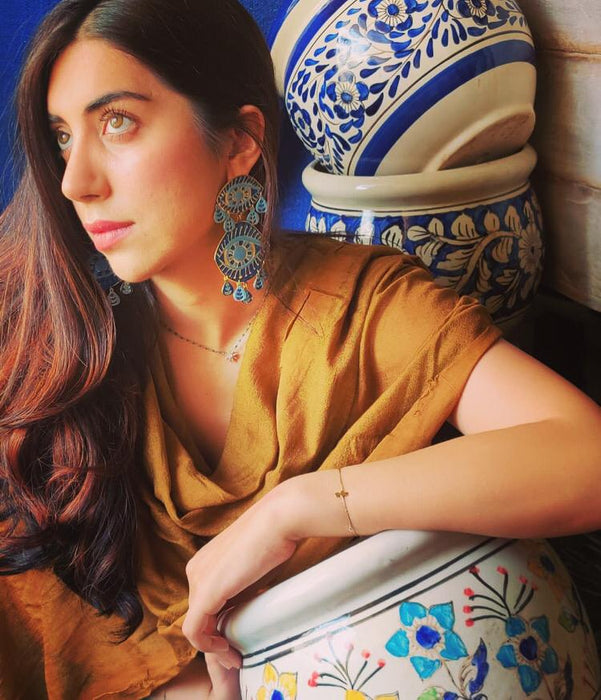 Evil Eye Enamel Earrings